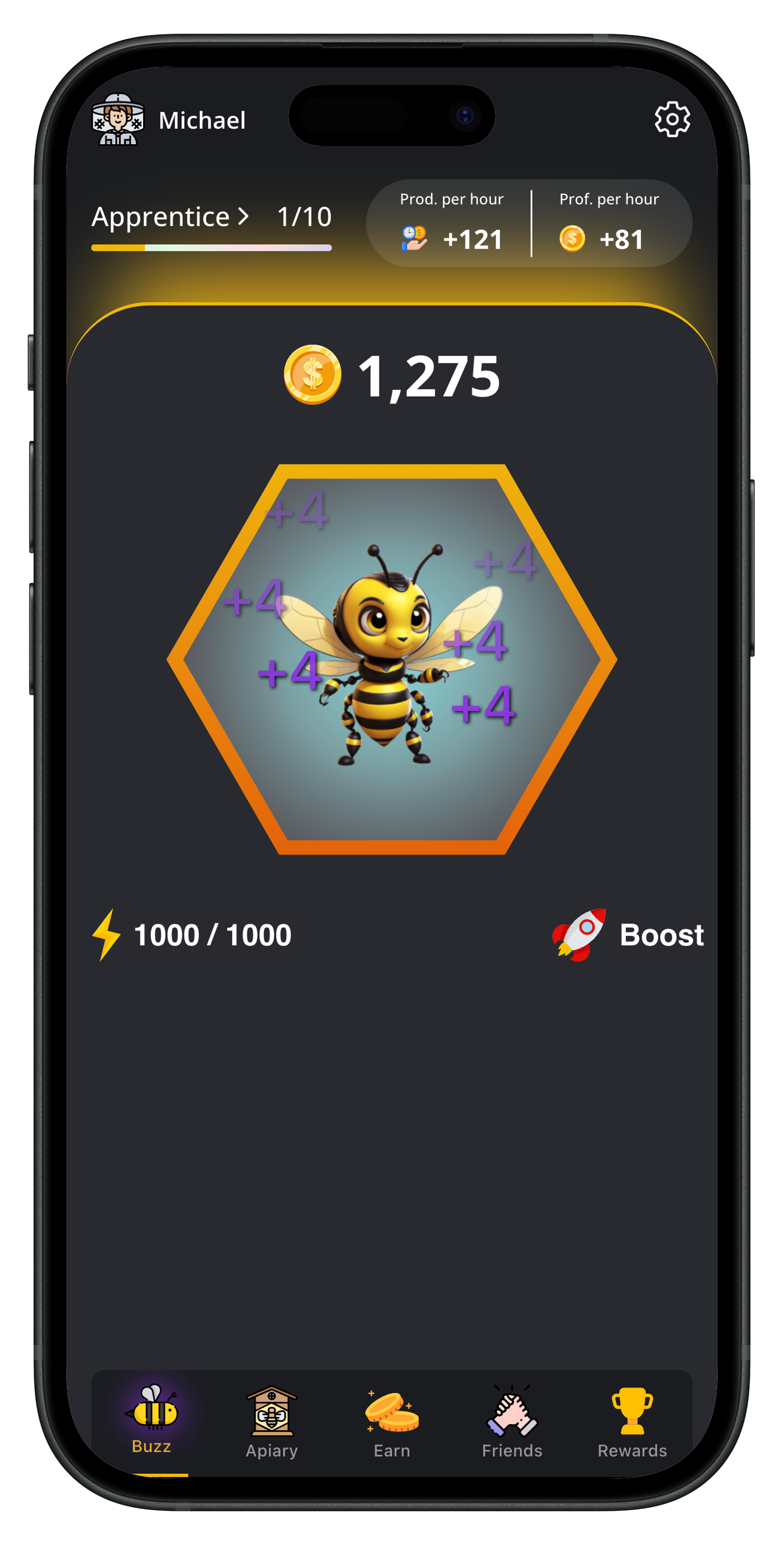 Buzzy Bee Game Screenshot